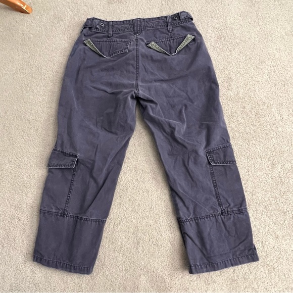 Vintage 90s Abercrombie & Fitch Paratroop Issue A92 Navy Blue Cargo Crop Pants - Picture 3 of 10